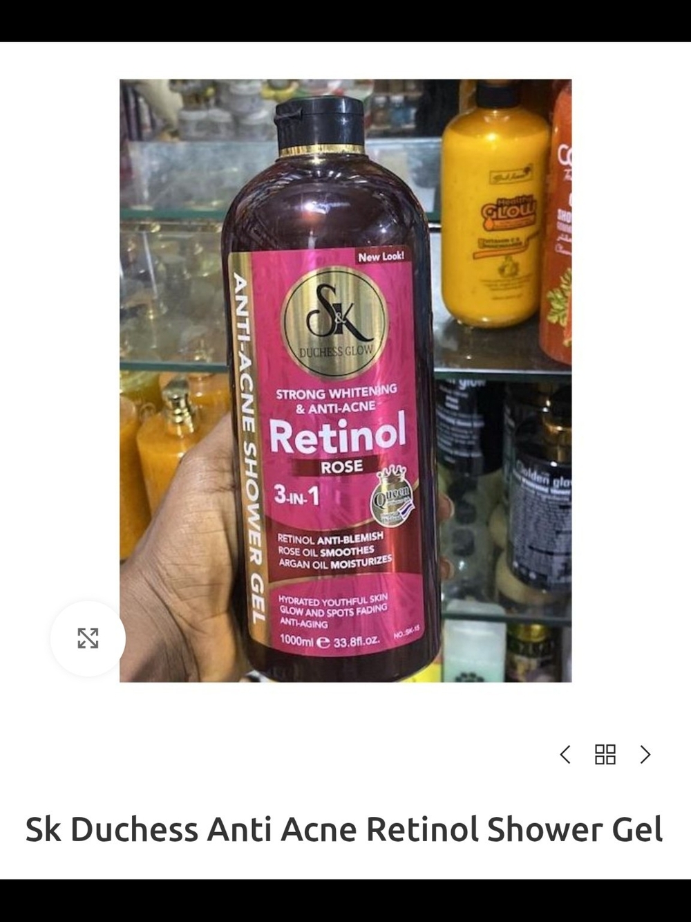 Retinol Rose Anti-Acne Shower Gel - Pink